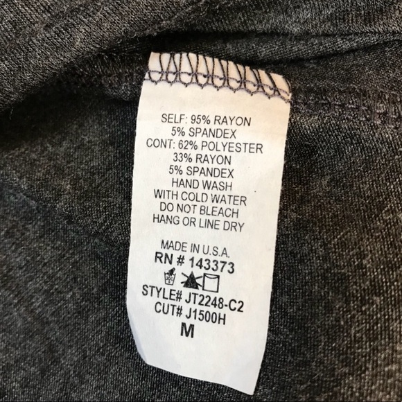 Tribal Print Baseball Cut Grey Top - Picture 5 of 5